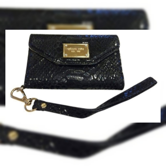 Michael Kors Handbags - Michael Kors Python Snake Embossed Wallet Wristlet